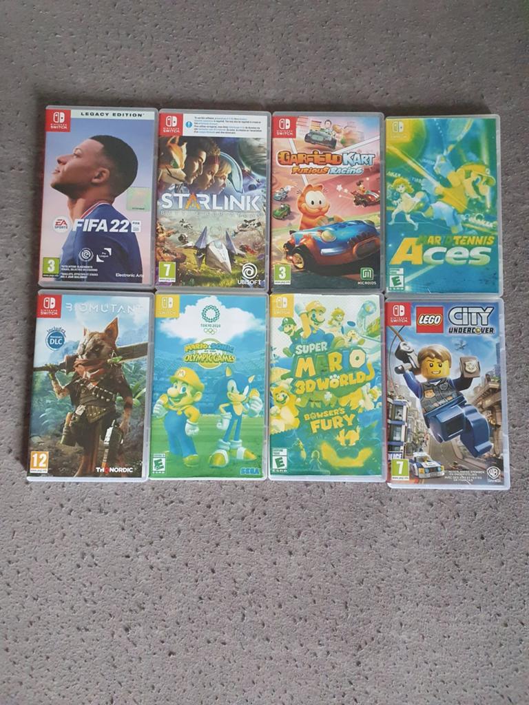 Nintendo Switch Games (Fifa, Starlink, Garfield, Mario), Ophalen of Verzenden, Zo goed als nieuw, Eén computer, Sport