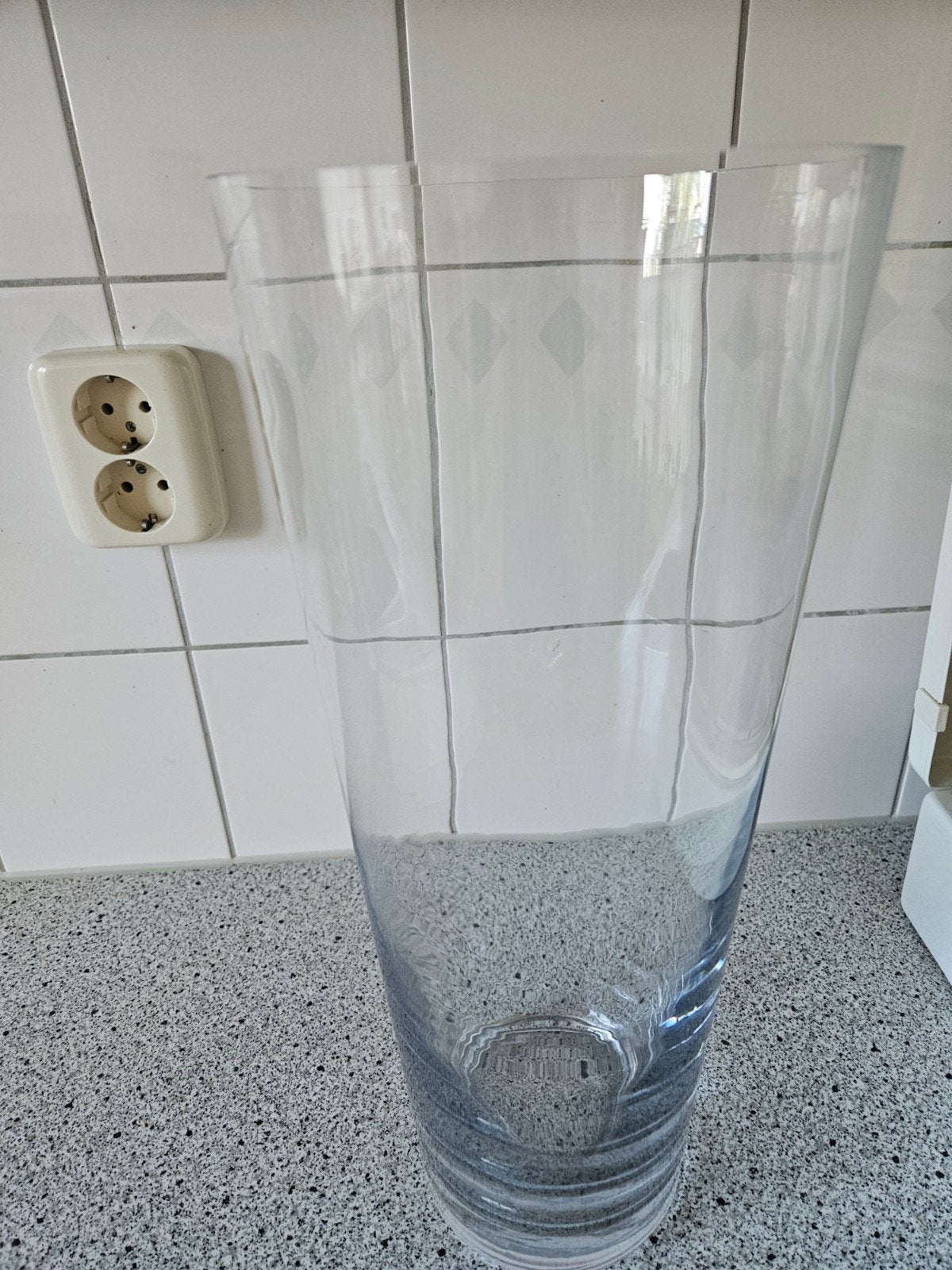 grote vaas van glas ,zonder lampjes, hoog 41 cm., Ophalen, Glas, 41 cm
