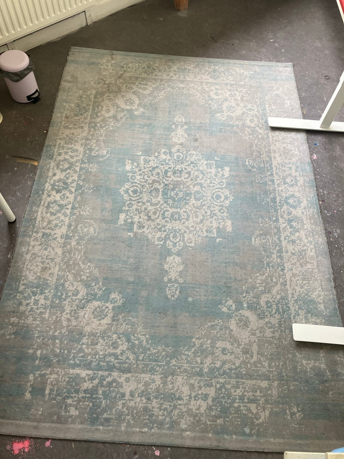 Vloerkleed 230x150cm - Gebruikt, nog in mooie staat, Huis en Inrichting, Ophalen, Gebruikt, 100 tot 150 cm, Blauw