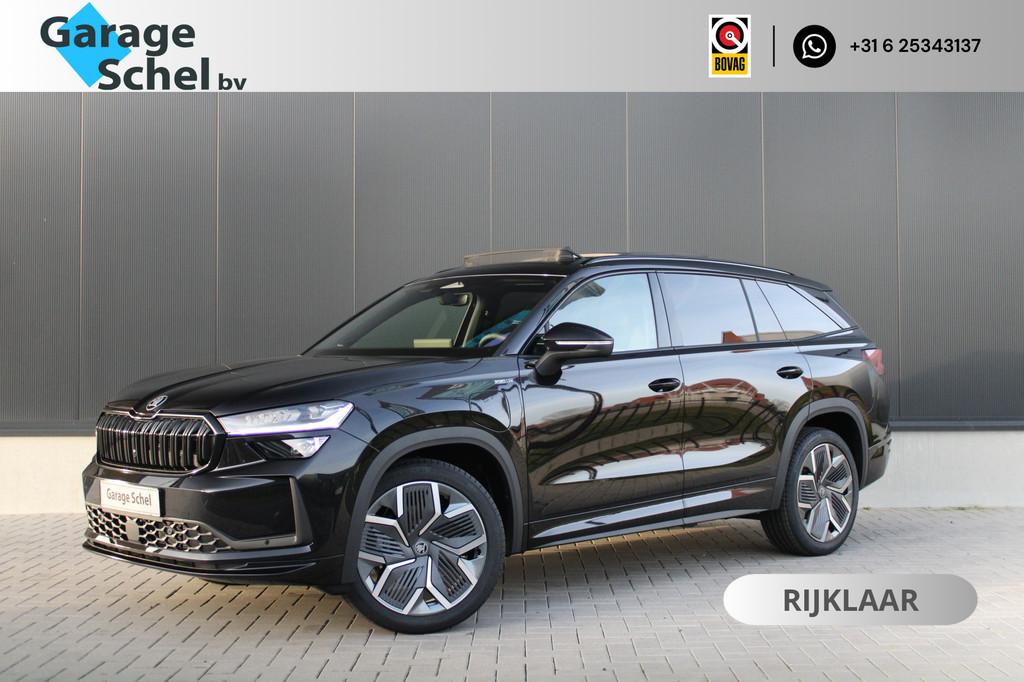 Skoda Kodiaq 1.5 TSI PHEV Sportline Business - Pano - Trekha, Auto's, Euro 6, 4 cilinders, Zwart, Bedrijf