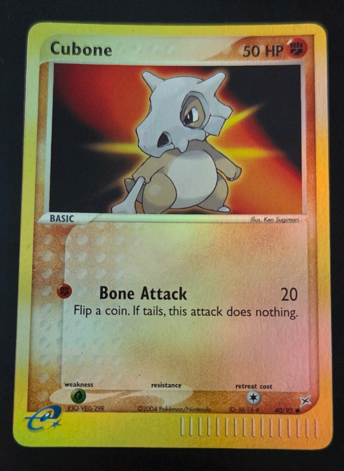 NM Cubone Reverse Holo 40/95, Ophalen of Verzenden, Zo goed als nieuw