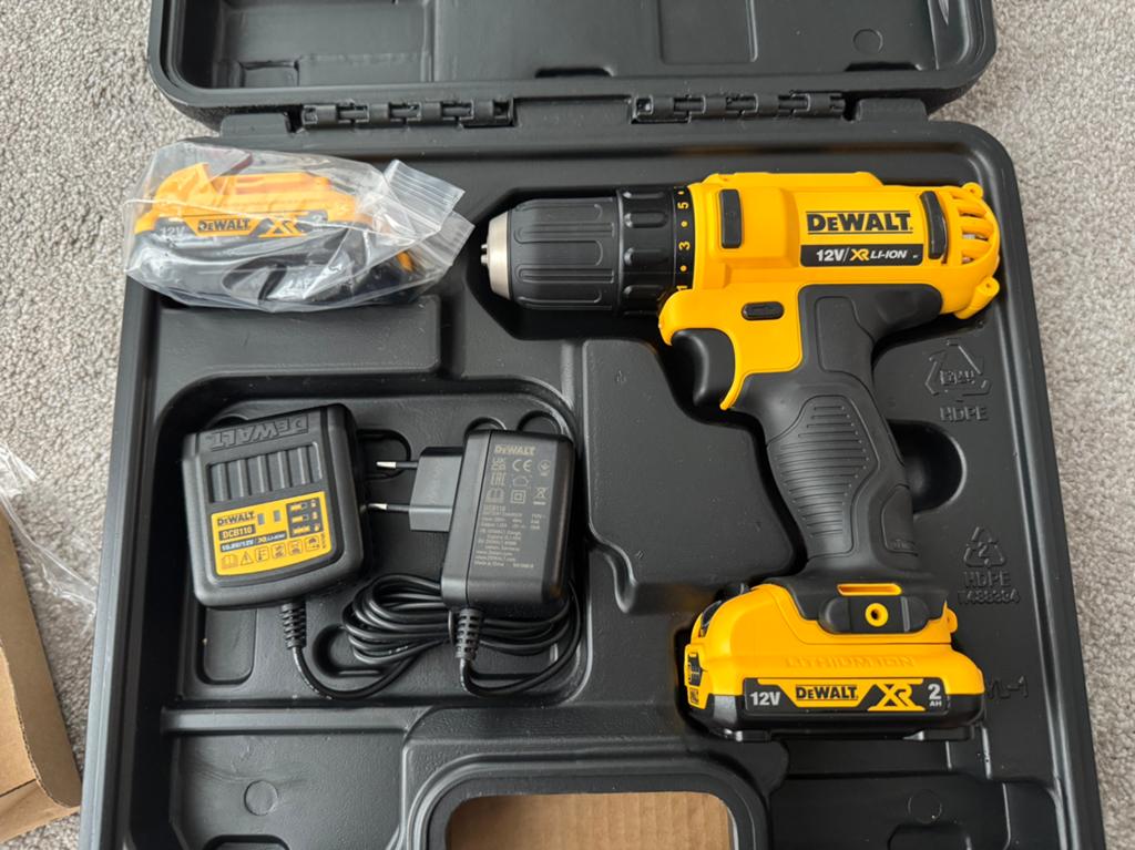 DeWALT DCD710D2 12V Li-ion XR accu set (2x 2.0Ah) in koffer, Ophalen of Verzenden, Nieuw, Boor- en Schroefmachine