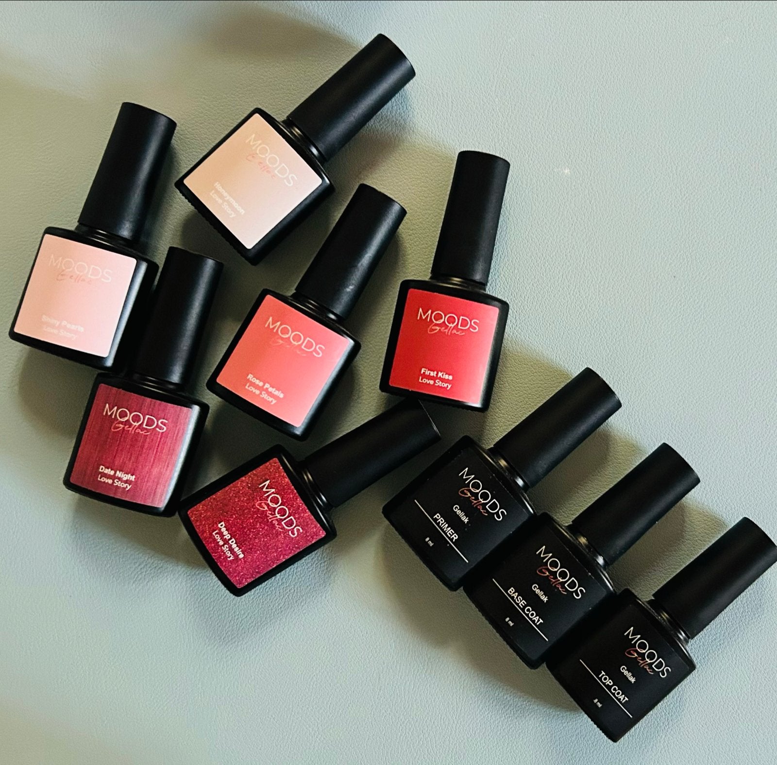 Moods Gellaq Gel Nagellak Set - Love Story Collectie, Ophalen of Verzenden, Zo goed als nieuw, Overige typen