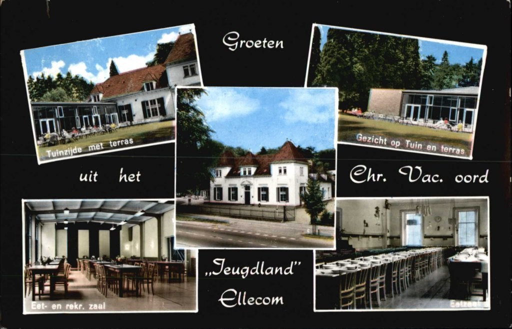 Ellecom Chr. Vakantieoord '70 5-vensterkaart- Bromo-color -, Verzamelen, Ophalen, 1960 tot 1980, Gelopen, Gelderland