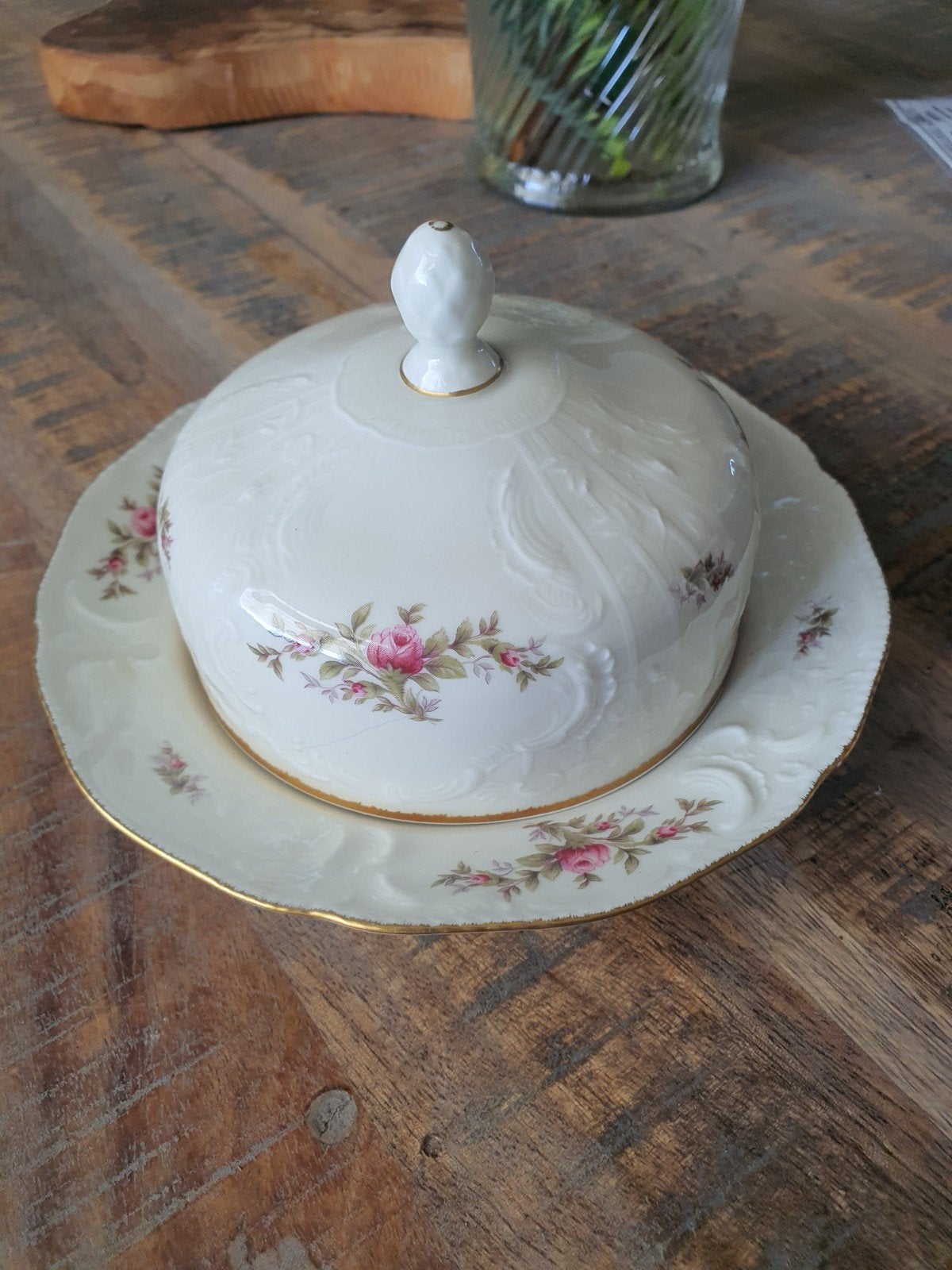 botervloot met rozen decoratie Rosenthal sanssoucis, Ophalen of Verzenden