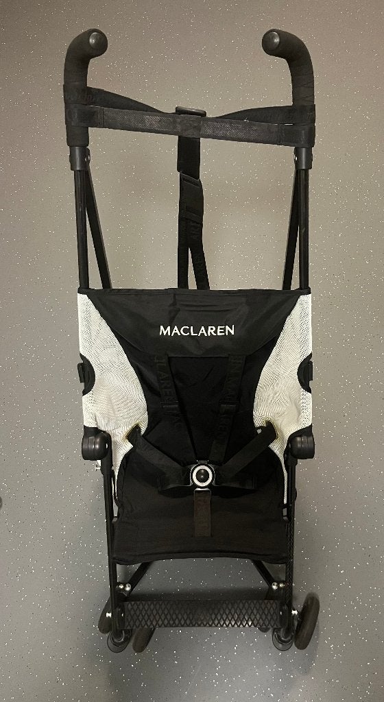 Buggy MacLaren Volo, zwart/wit, Ophalen of Verzenden, Gebruikt, Maclaren, Regenhoes