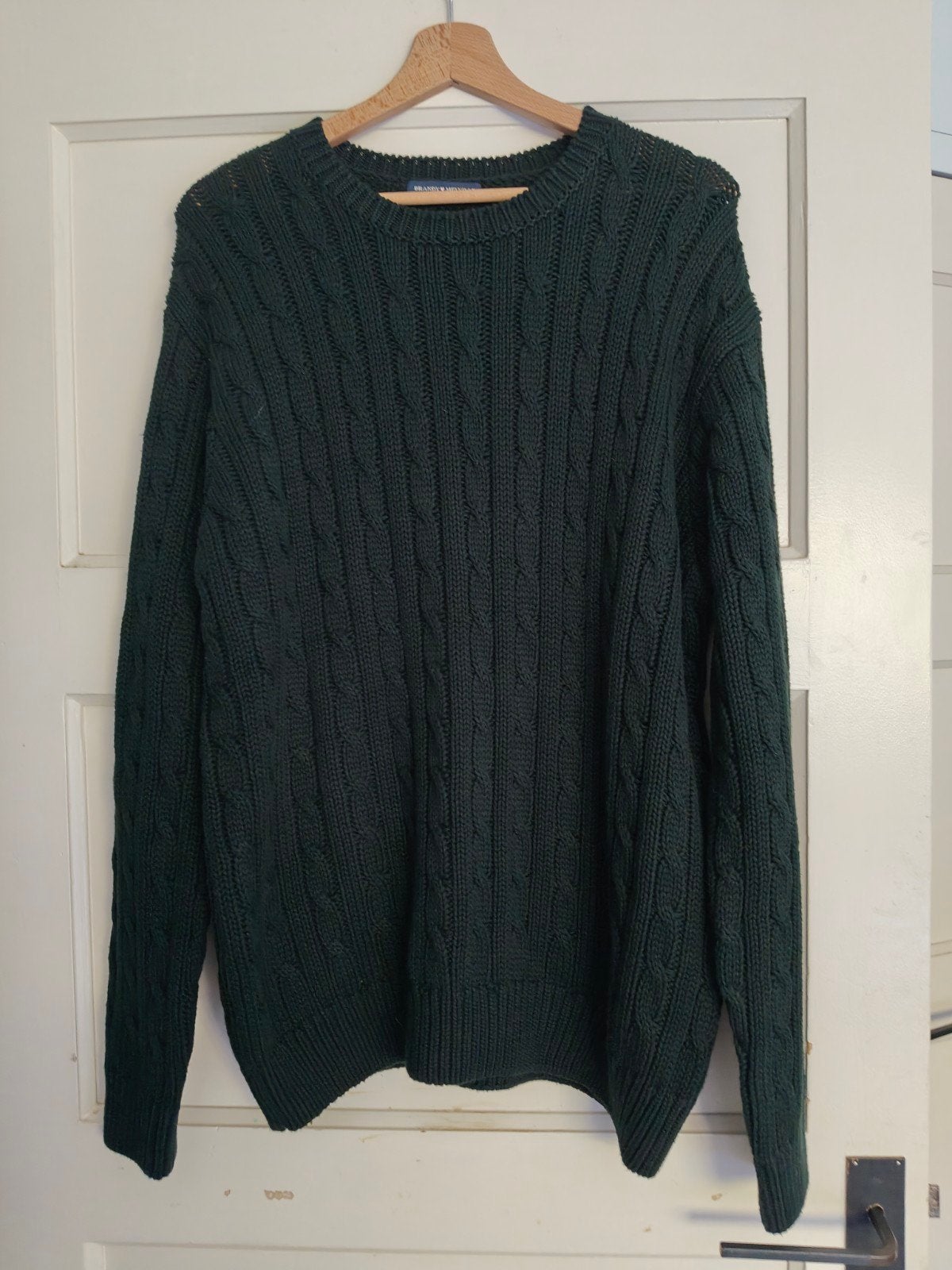 Brandy  Melville Cotton Cable Brianna kabeltrui S M L XL, Brandy Melville, Ophalen of Verzenden, Zo goed als nieuw, Groen