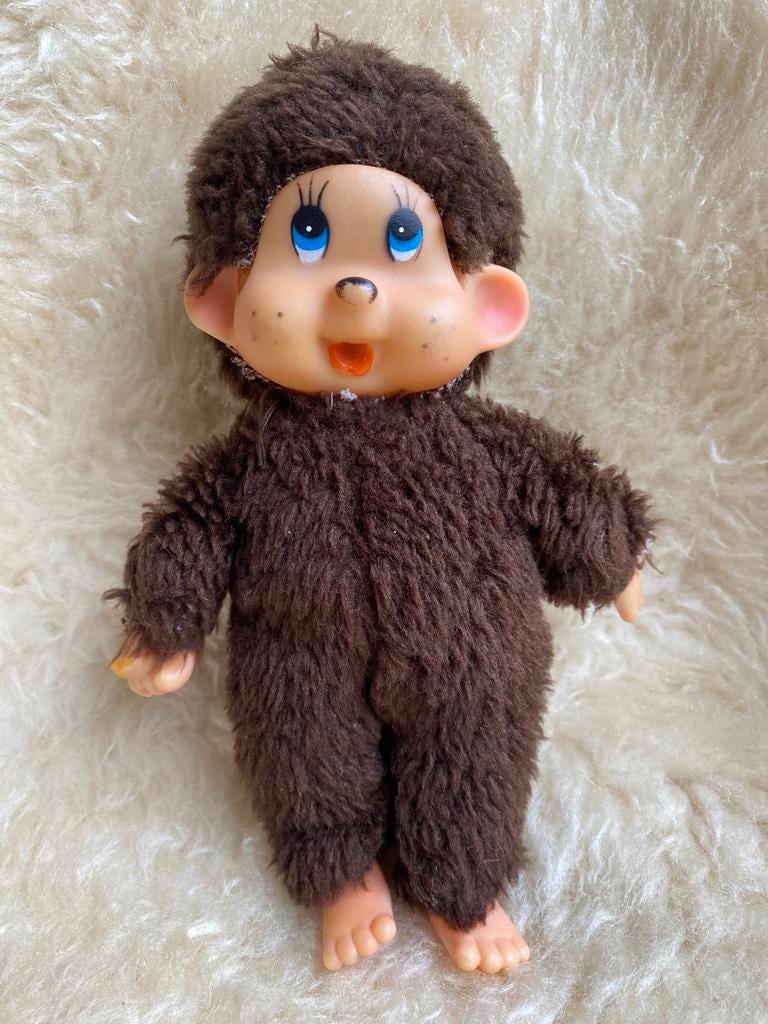 Vintage Monchhichi Sekiguchi aapje, Verzamelen, Poppen, Ophalen of Verzenden, Zo goed als nieuw, Pop