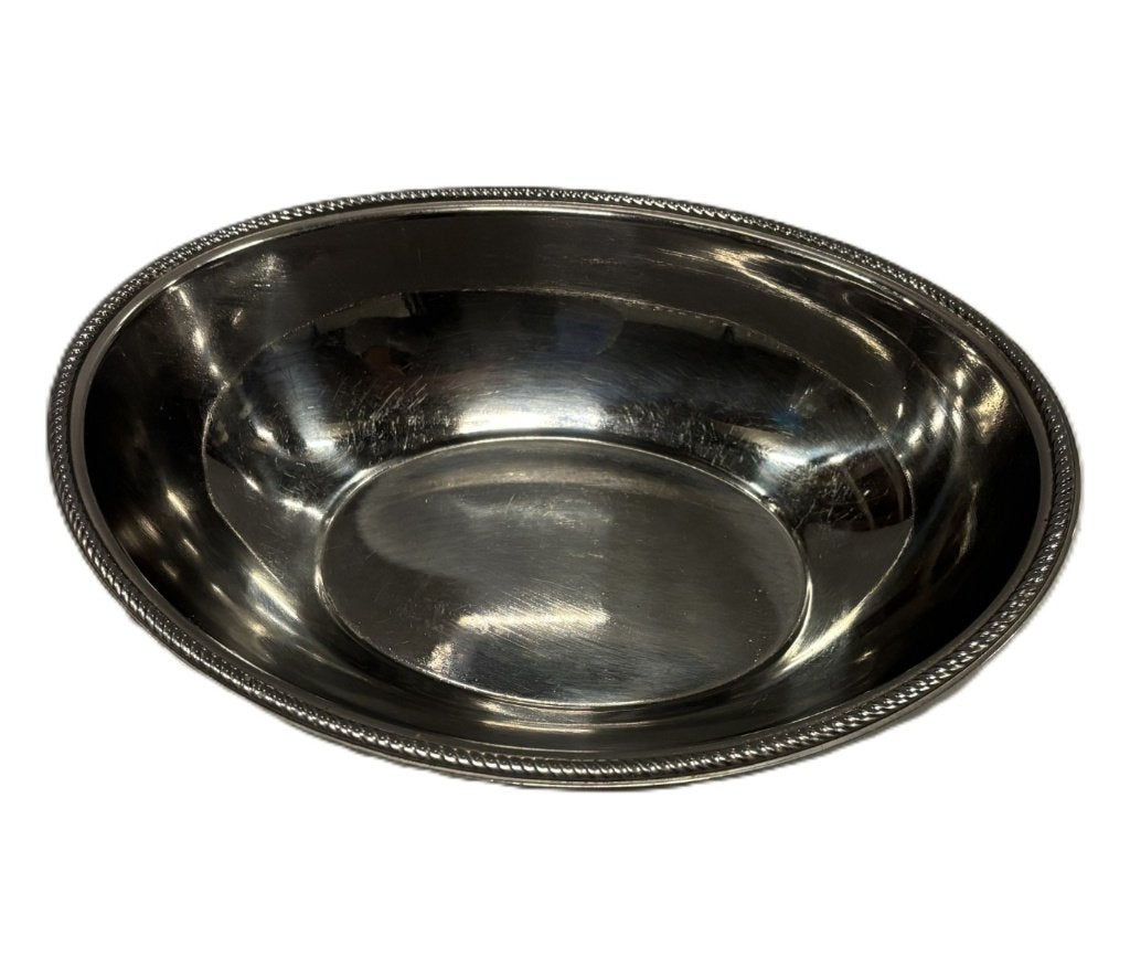 Alfra Alessi ovale broodmand RVS 18/10 met parelrand, Alessi (tweedehands product), Gebruikt, Niet bekend (tweedehands product)