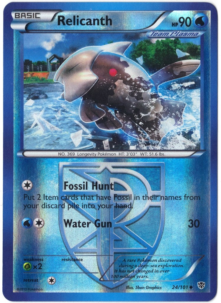 Plasma Blast,  Relicanth [reverse] 24/101, Verzenden, Nieuw, Losse kaart
