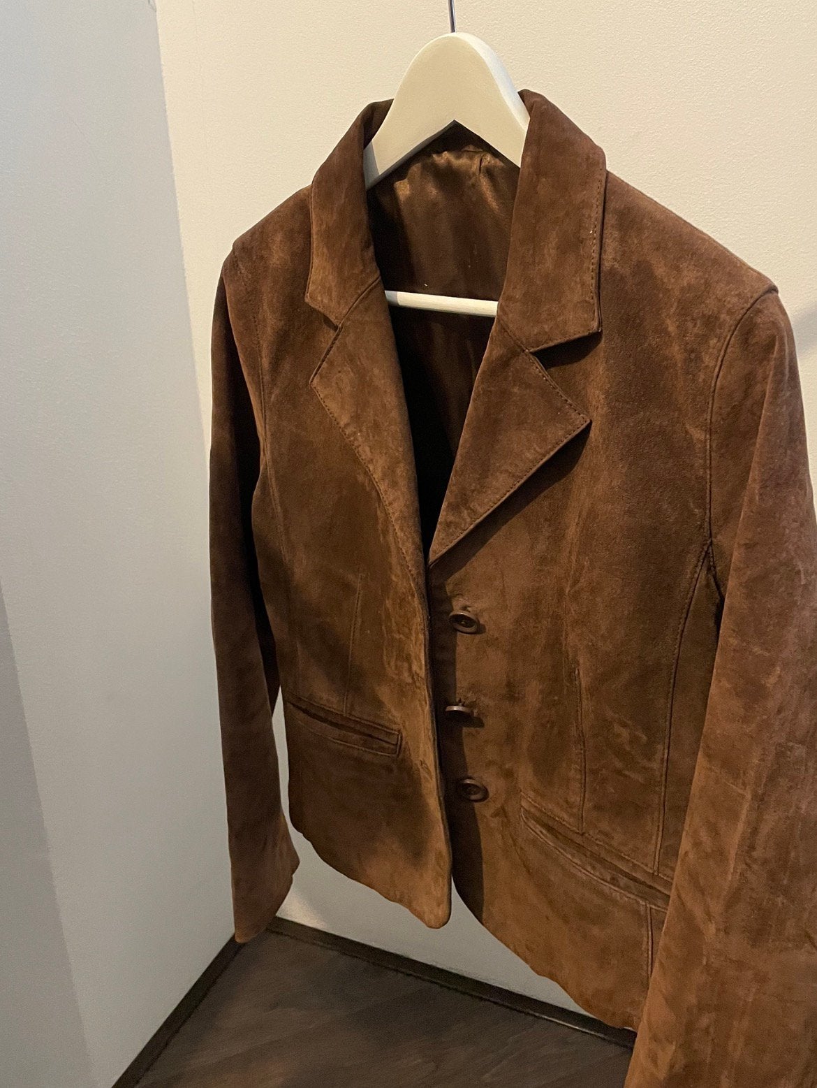 Leren Damescolbert, mt 38, Kleding | Heren, Kostuums en Colberts, Ophalen of Verzenden, Gedragen, Overige maten, Bruin
