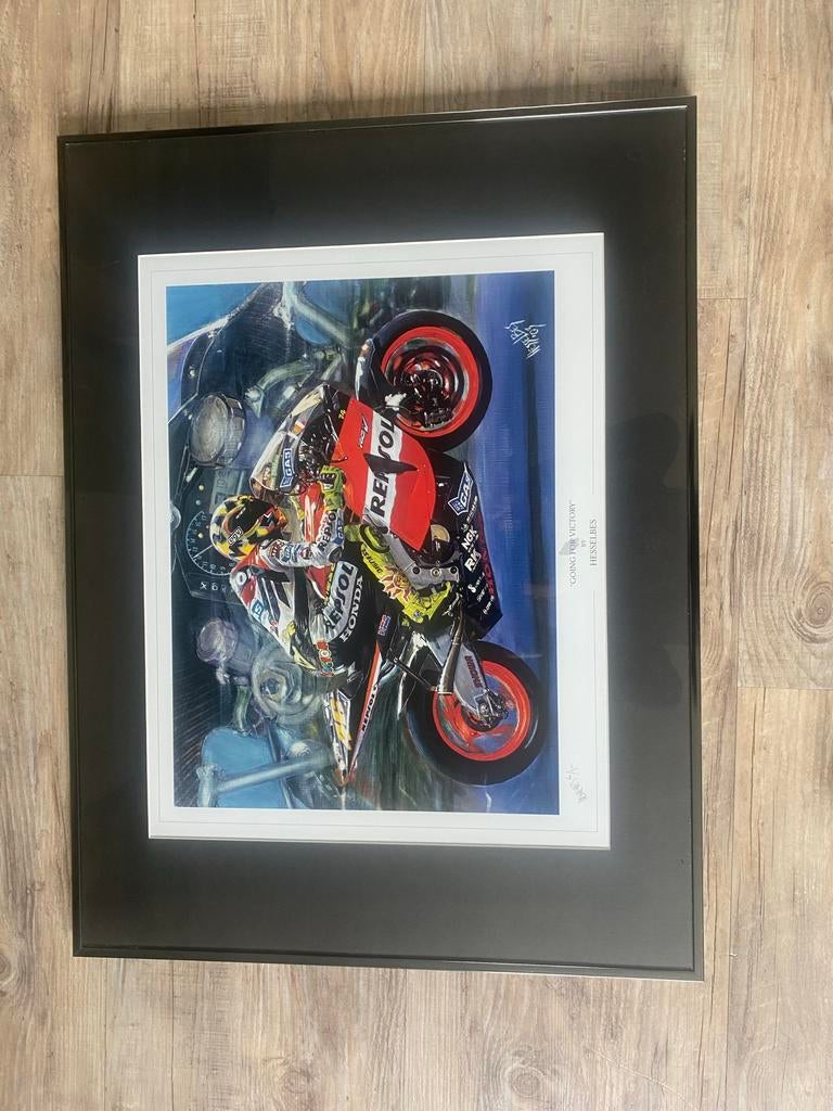 Litho Valentino Rossi "Going for Victory" by Hesselbes, Ophalen