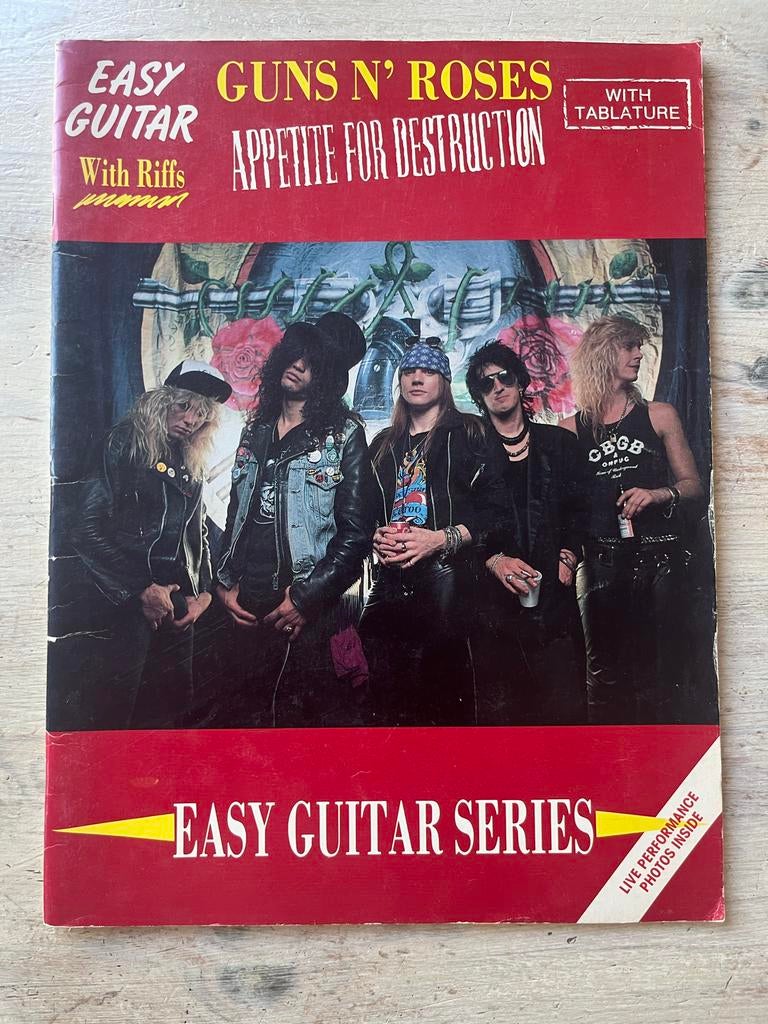 Guns N' Roses - Appetite for Destruction Easy Guitar Series, Ophalen of Verzenden, Gitaar, Gebruikt, Rock en Metal
