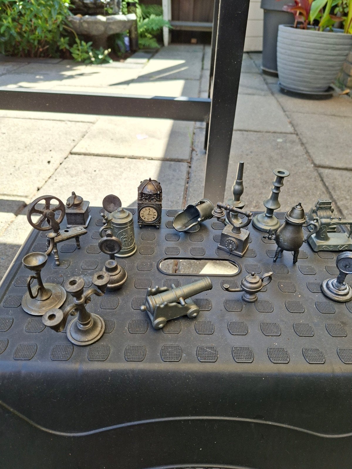 18 stuks miniatuur tinnen beeldjes, Ophalen of Verzenden