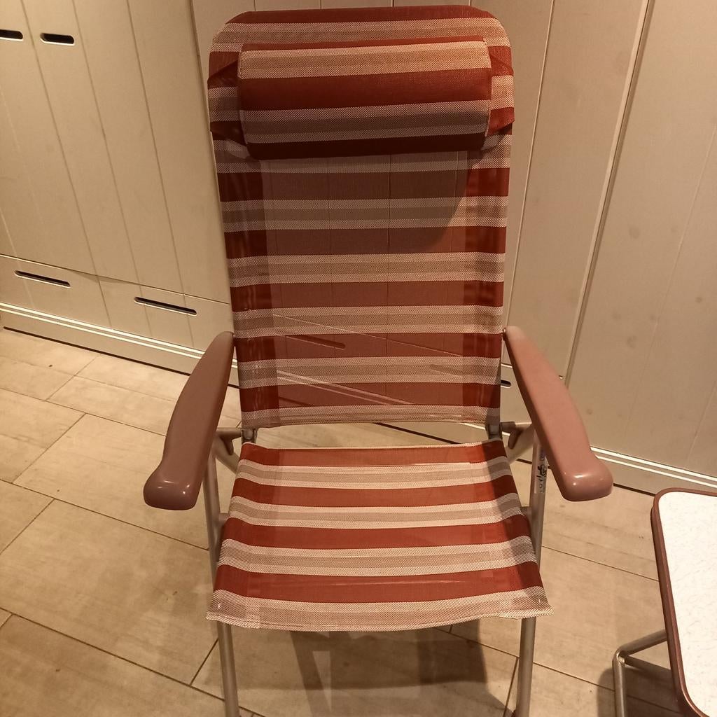 Crespo campingstoelen set met krukje/tafeltje, Ophalen, Zo goed als nieuw, Campingstoel