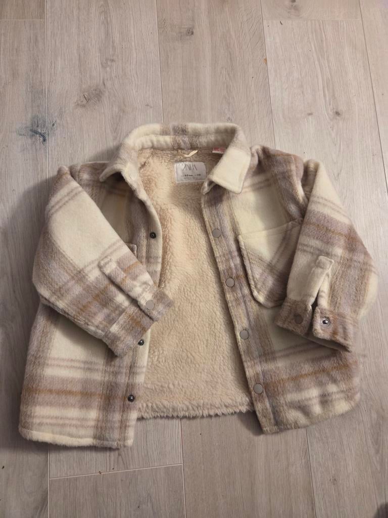 Zara geruit shacket met teddy voering, Ophalen, Zo goed als nieuw, Zara, Jongen of Meisje
