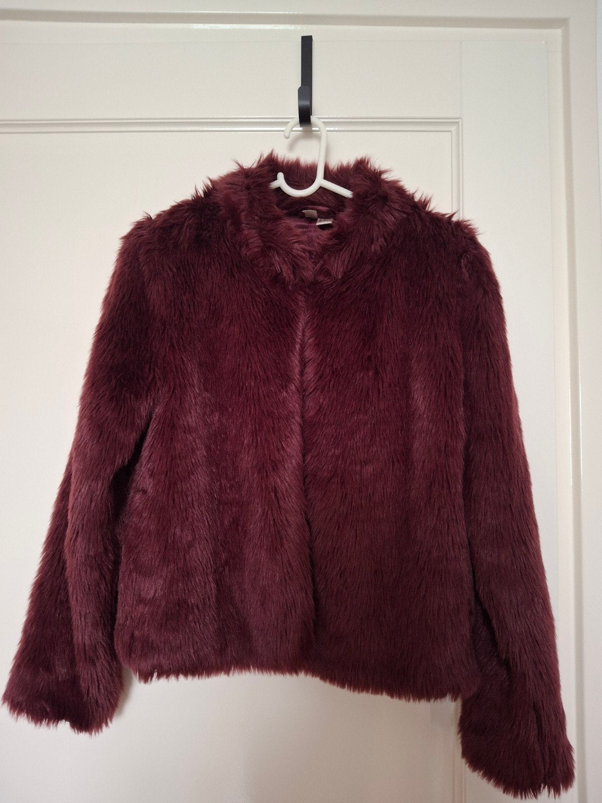 Donker rood bont jasje maat S, Kleding | Dames, Ophalen of Verzenden, Zo goed als nieuw, Jasje, Maat 36 (S)