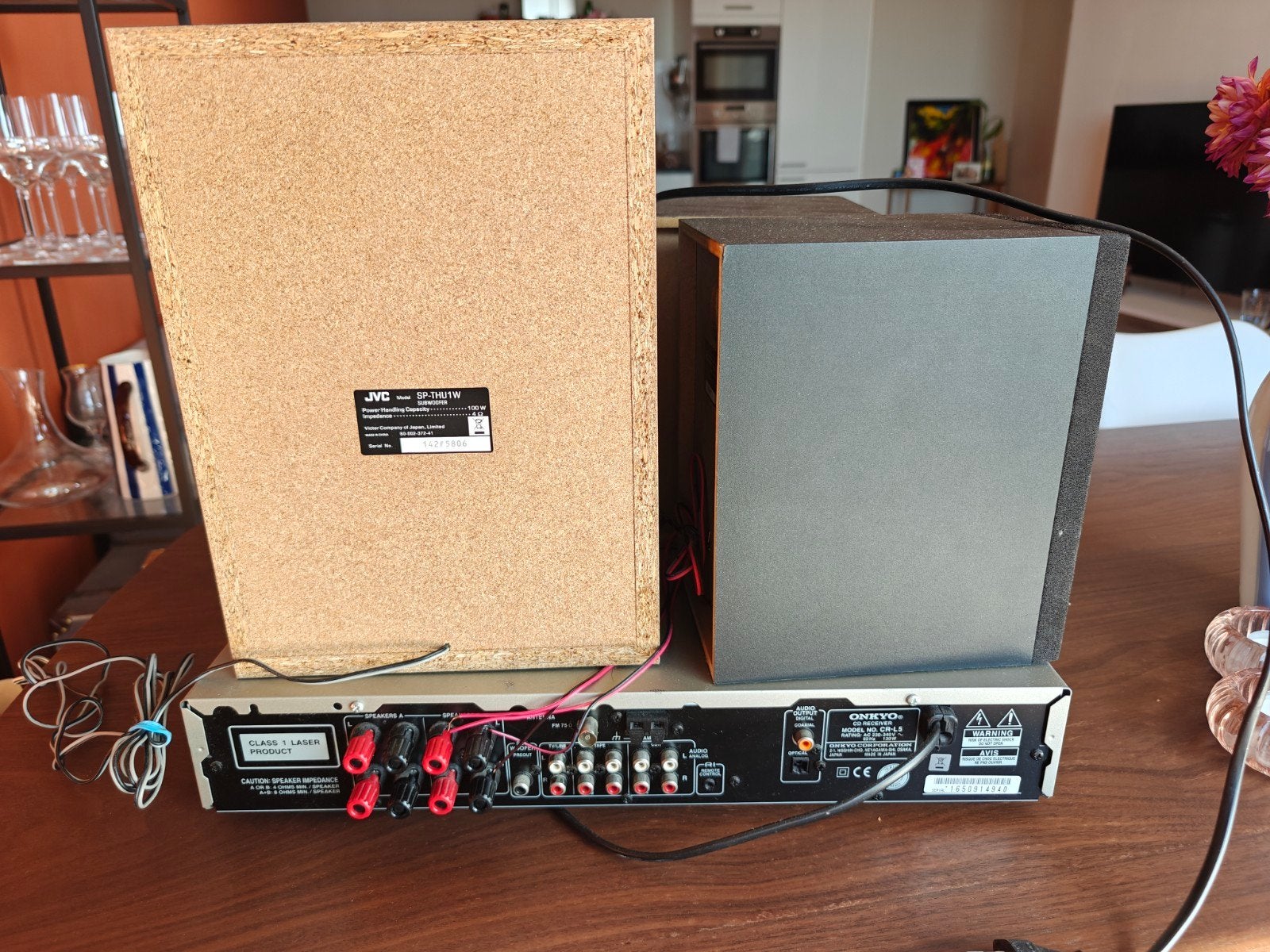 Onkyo CR-L5 CD-receiver met speakers en subwoofer, Gebruikt, Microset, Cd-speler, Ophalen