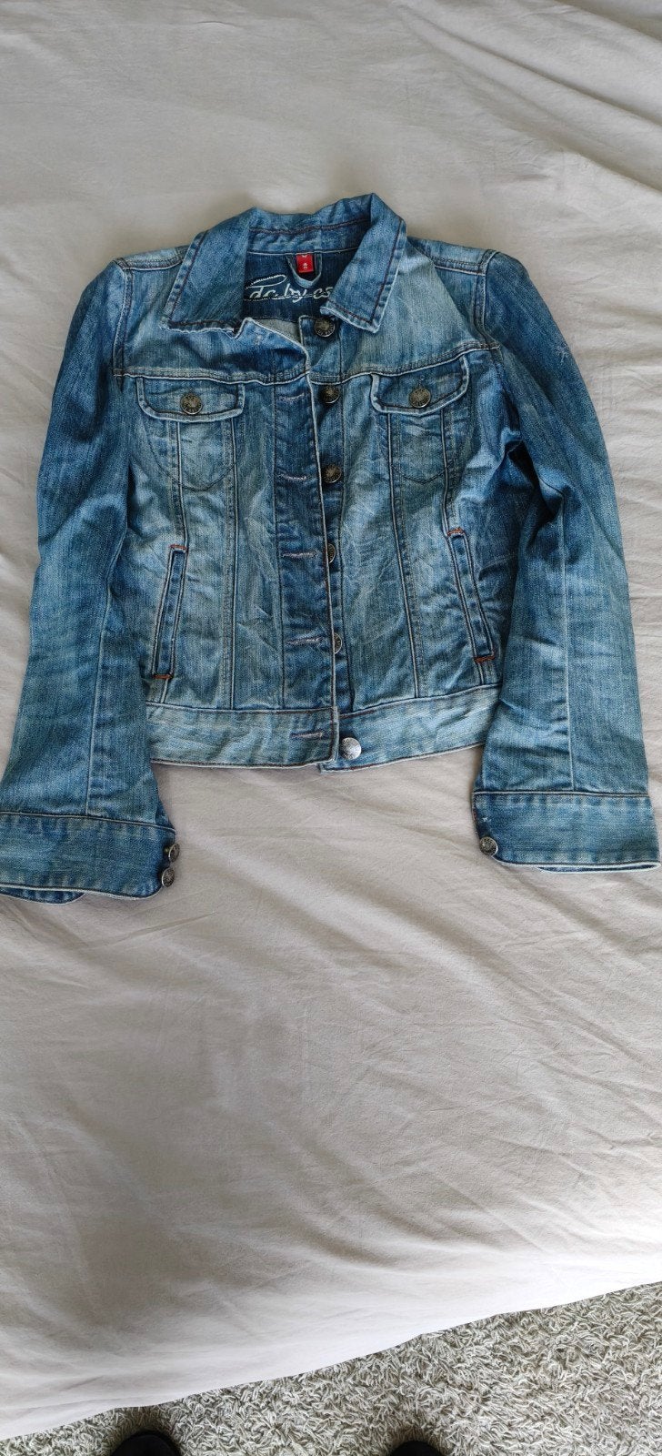 EDC spijkerjasje maat M, Maat 38/40 (M), Blauw, Ophalen of Verzenden, Zo goed als nieuw