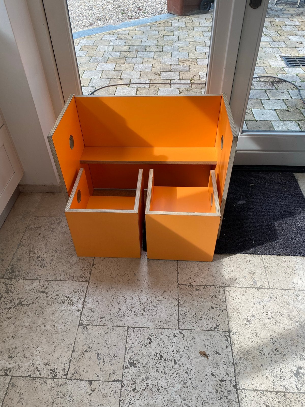 Montessori Kubusstoel en Kunderzet in Oranje, Ophalen, Gebruikt, Stoel