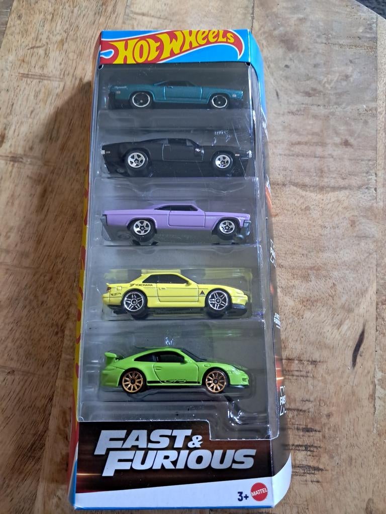 Hot Wheels Fast & Furious 5 pack Dodge Chevrolet Porsche, Ophalen of Verzenden, Nieuw, Auto