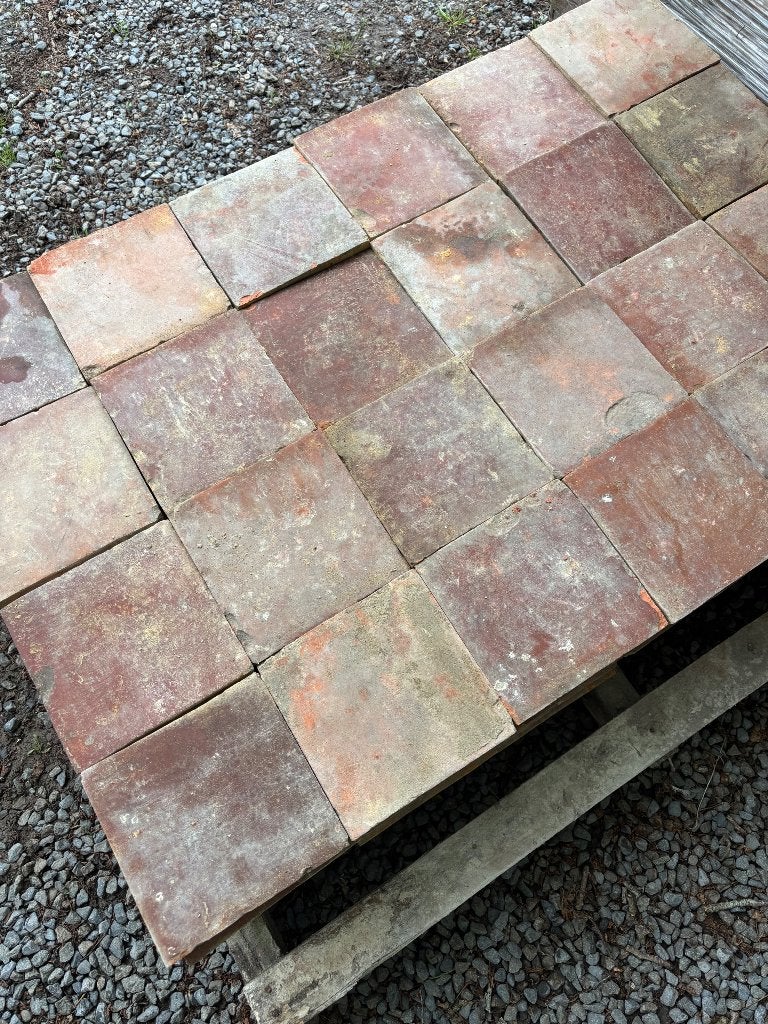Lot antieke terracotta tegels Voor info BELLEN 0474220705, Ophalen