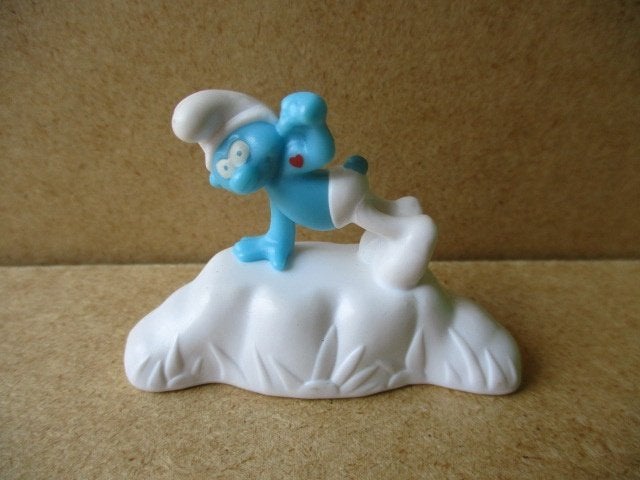 adv10796 smurfen poppetje 21, Verzamelen, Ophalen, Smurfen, Gebruikt, Beeldje of Figuurtje
