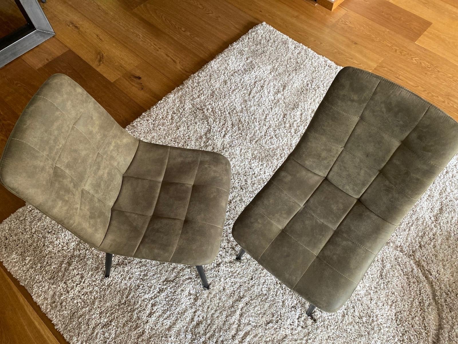 6 Groene stoelen, Huis en Inrichting, Ophalen, Gebruikt, Overige kleuren, Stof