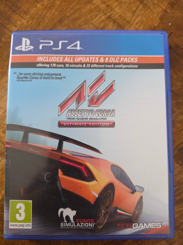 Ps4 asetto corsa, 1 speler, Ophalen of Verzenden, Zo goed als nieuw, Vanaf 3 jaar