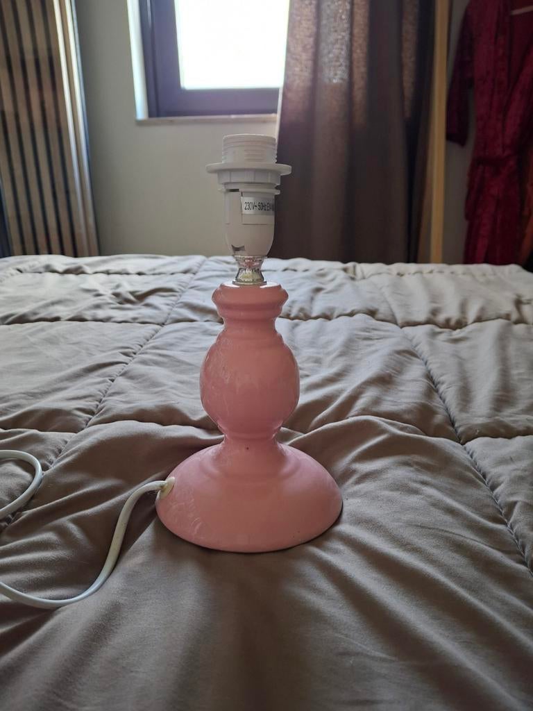 Roze lampenvoet, Ophalen, Overige materialen, Minder dan 50 cm, Gebruikt