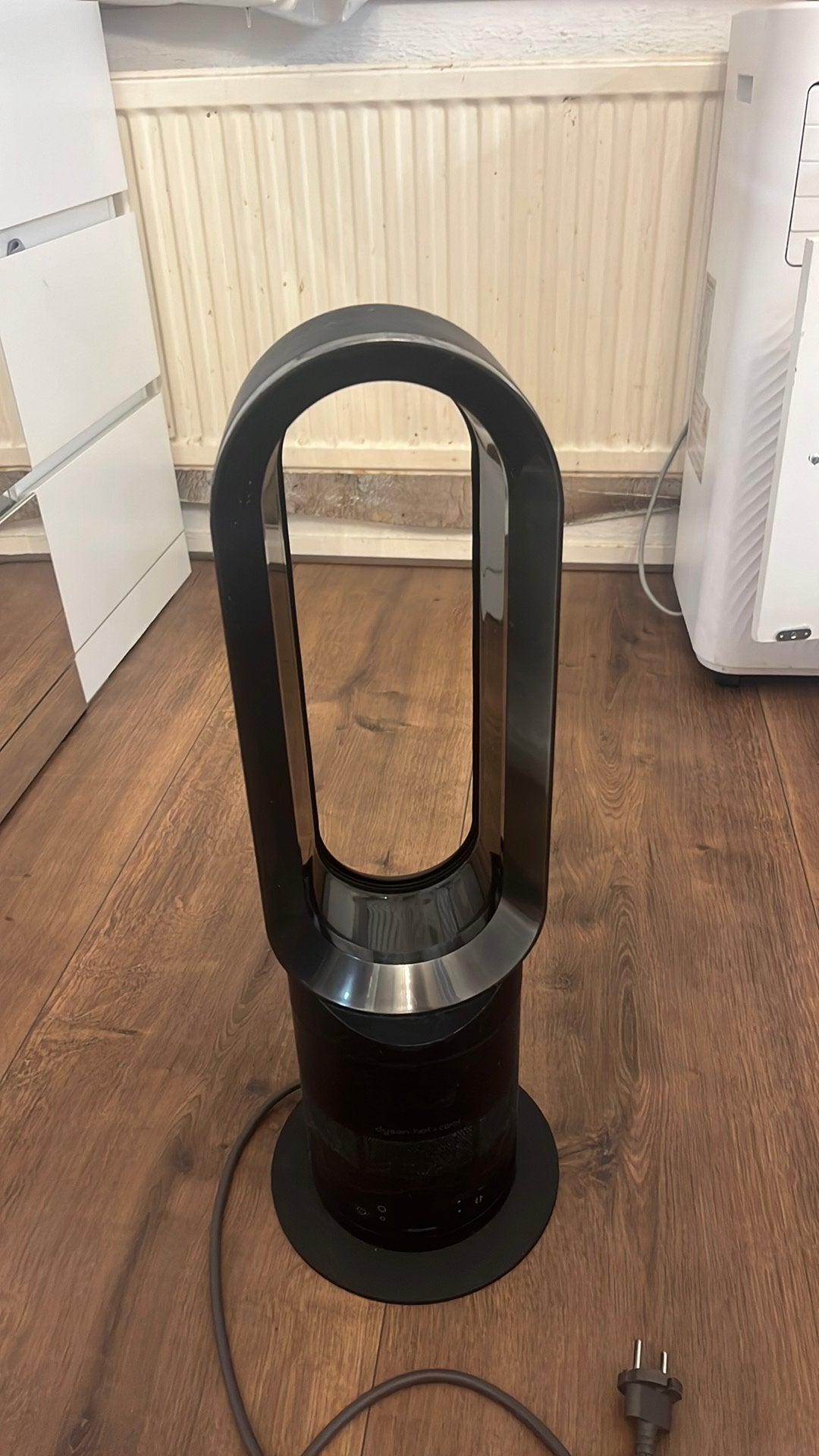 Dyson Hot+Cool AM09 Zwart/Nikkel – Ventilator & Verwarming, Witgoed en Apparatuur, Ophalen of Verzenden, Zo goed als nieuw, Torenventilator