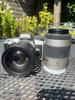 minolta 505 SI + 2 lens, Ophalen of Verzenden, Gebruikt, Spiegelreflex, Minolta