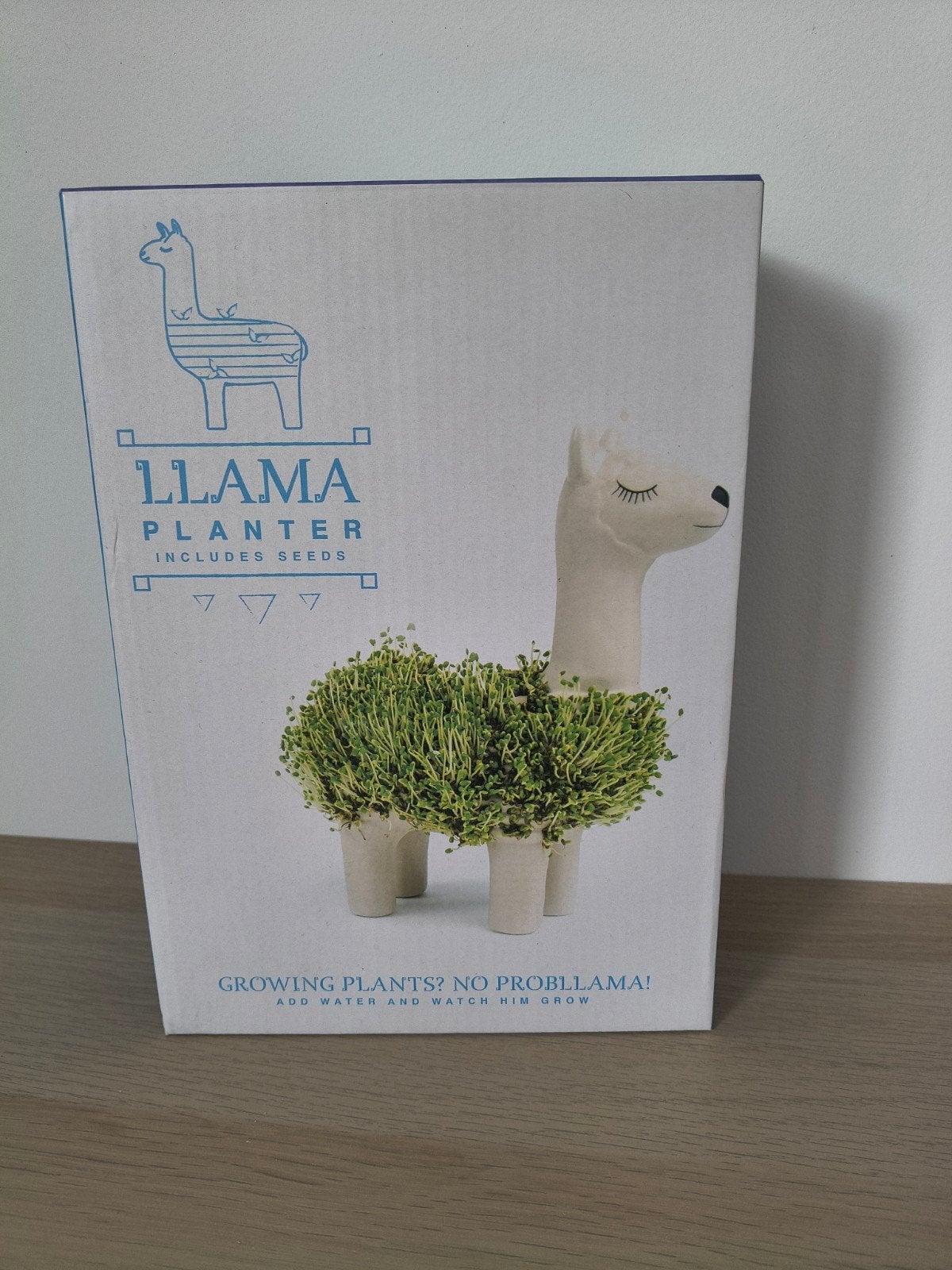 Llama Planter met Chia Zaden - Nieuw in Doos, Nieuw, Ophalen of Verzenden, Balkon, Overige vormen