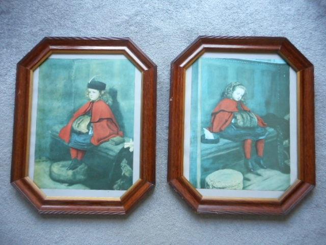 Prent  2 stuks met meisje prenten met lijst, Ophalen of Verzenden