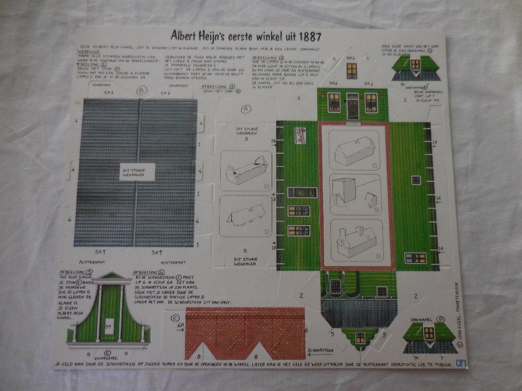 Bouwplaat Albert Heijn's eerste winkel uit 1887, Albert Heijn, Ophalen