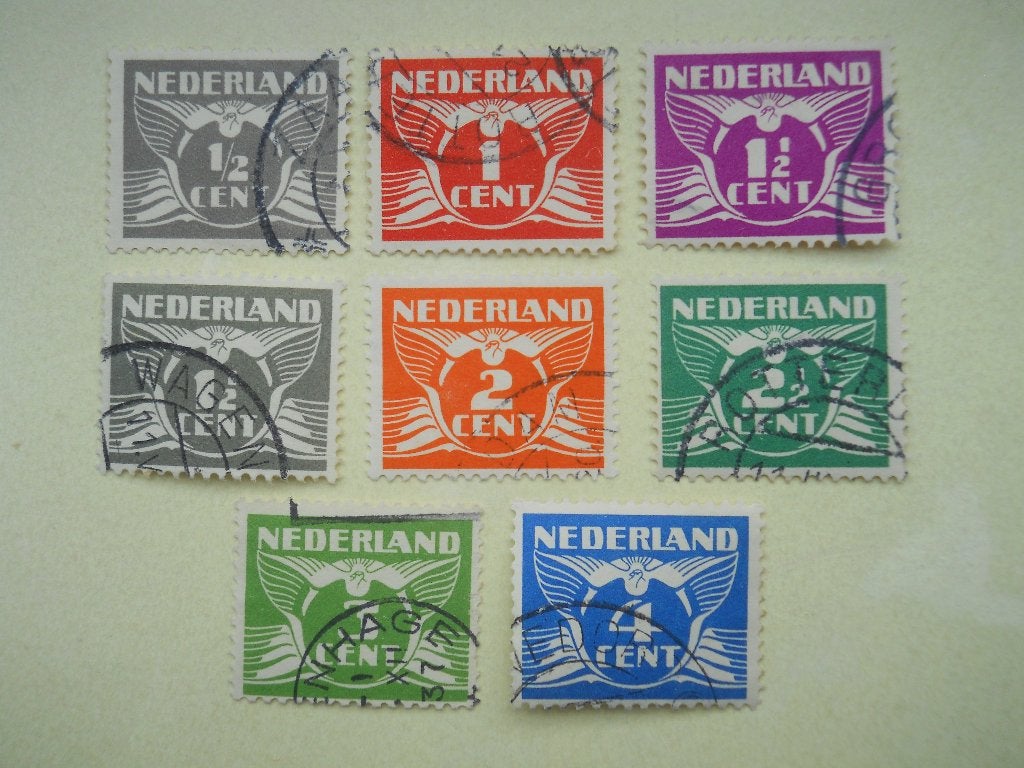 Nederland 1925 Vliegende duif serie Nvph.169-176 gestempeld, Postzegels en Munten, Postzegels | Nederland, Gestempeld, T/m 1940