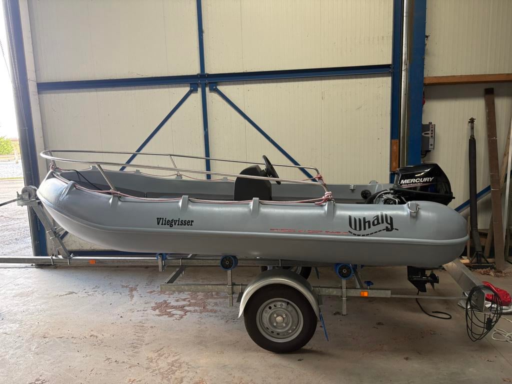 Whaly 370 met stuurconsole, Watersport en Boten, Vis- en Consoleboten, Ophalen, Tot 10 pk, Buitenboordmotor, Polyester