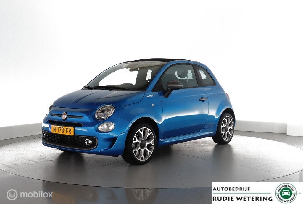 Fiat 500C 1.0 Hybrid Sport dab|applecarplay|cruise|pdc|lmv16, Auto's, Euro 6, Leder en Stof, Origineel Nederlands, Bedrijf