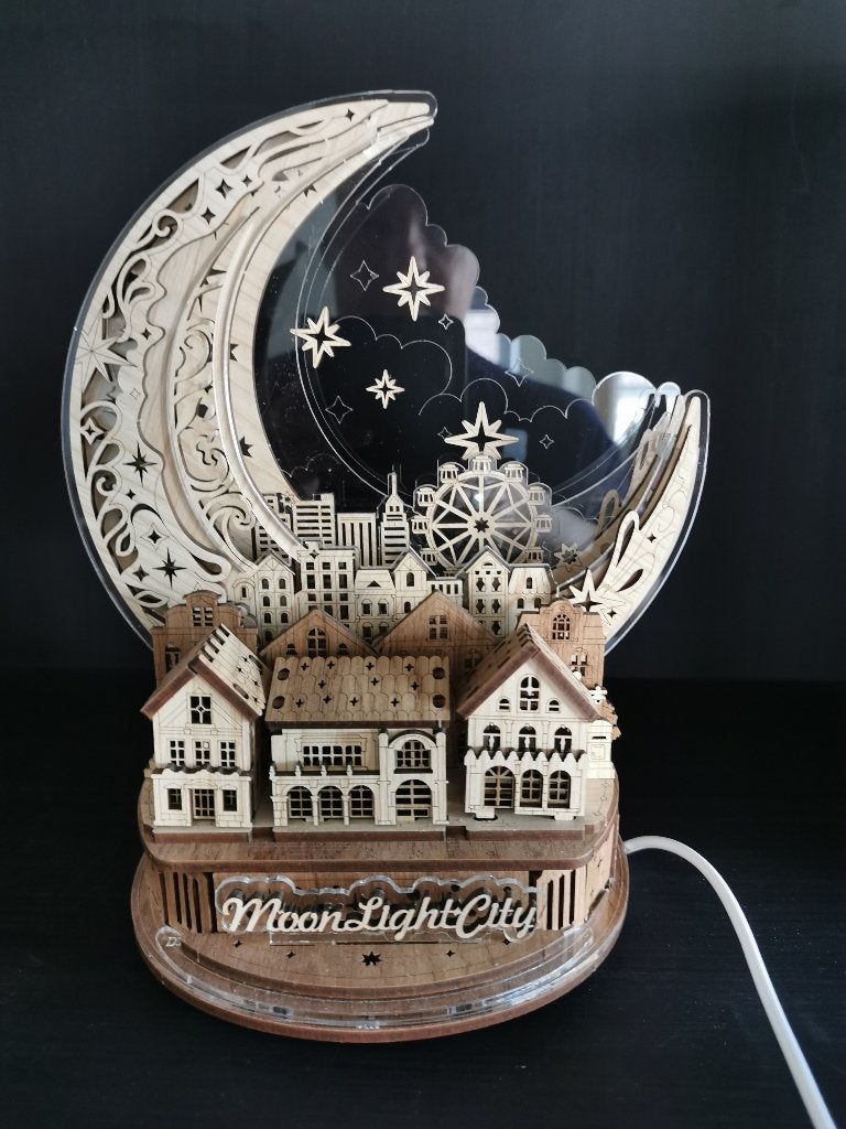 Moonlight City handgemaakt dmv bouwpakket met verlichting, Ophalen of Verzenden, Nieuw
