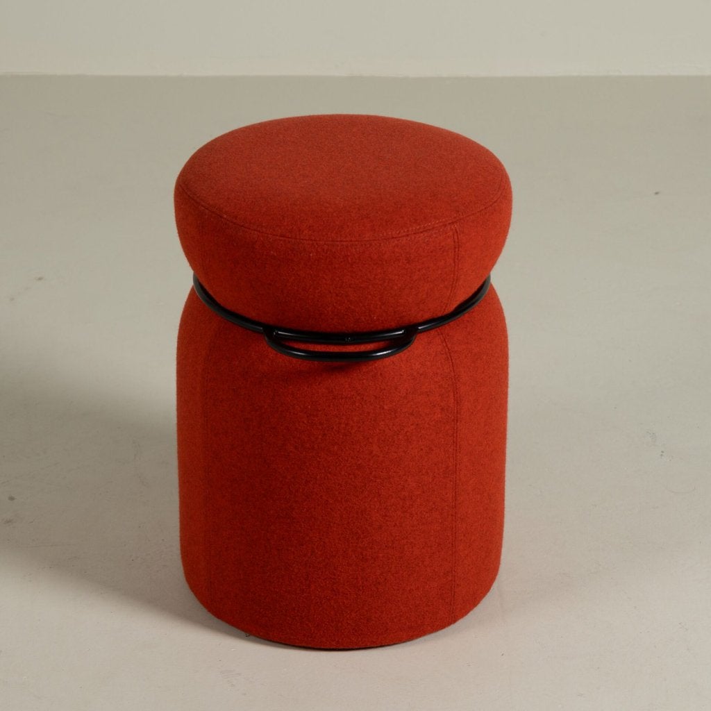 Johanson Design Parker Kruk Rood Stof - Zwart Metaal, Johanson Design, Zo goed als nieuw, Niet ingevuld, Niet ingevuld