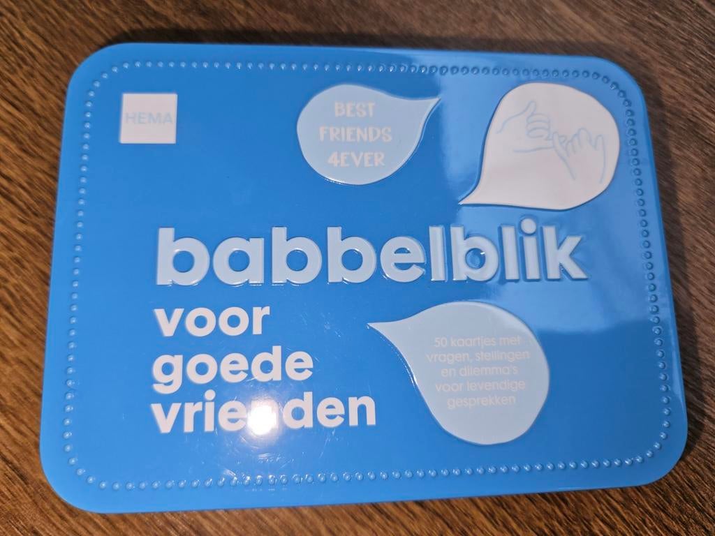 Babbelblik voor goede vrienden - kaartspel, Vijf spelers of meer, Ophalen of Verzenden, Zo goed als nieuw, Hema