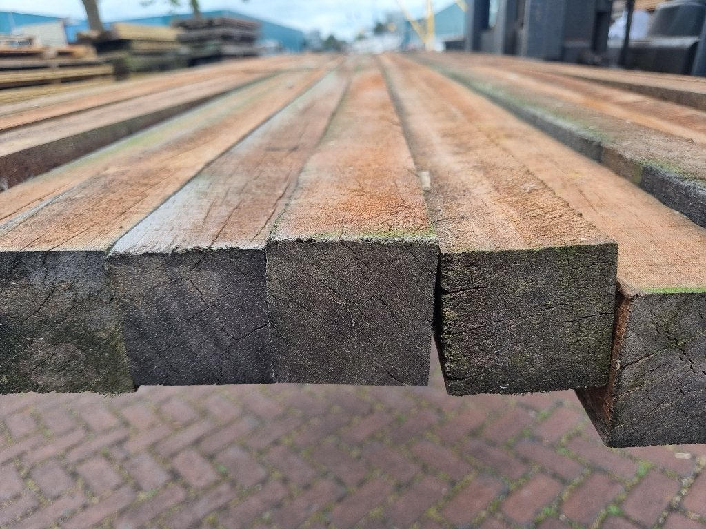 16 Hardhouten palen 6x6 cm / 4.50 m lang - nr: HB20, Tuin en Terras, Ophalen, Palen, Nieuw, Hardhout