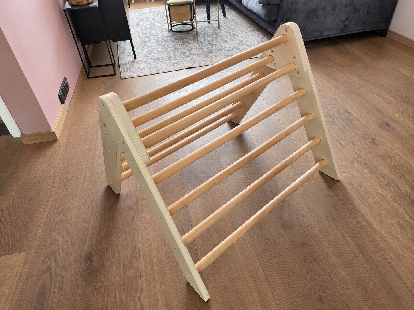 Houten Klimrek voor Kinderen - Montessori Speelgoed, Kinderen en Baby's, Ophalen of Verzenden, Zo goed als nieuw, Klimwand