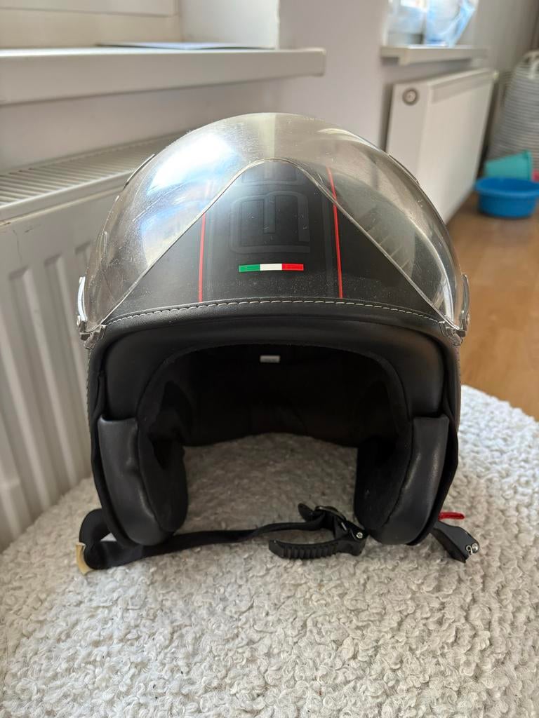 Beon scooterhelm mat zwart, Fietsen en Brommers, Brommerhelmen, Ophalen of Verzenden, Gebruikt, Extra large of groter