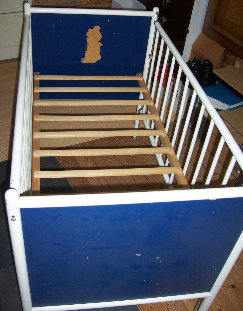 Kinderbedje, gratis af te halen volgens foto's, Ophalen, Gebruikt, Minder dan 140 cm, Minder dan 70 cm