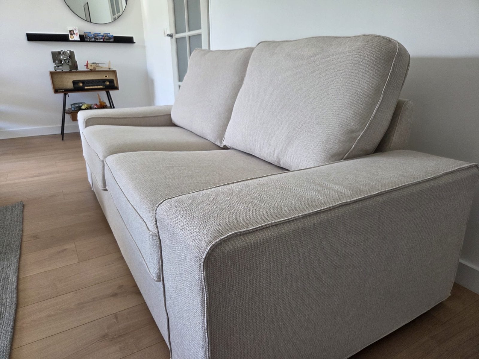 IKEA KIVIK Bankstel 2- en 3-zitsbank Beige - Zo goed als nie, 75 tot 100 cm, Ophalen of Verzenden, Zo goed als nieuw, Rechte bank