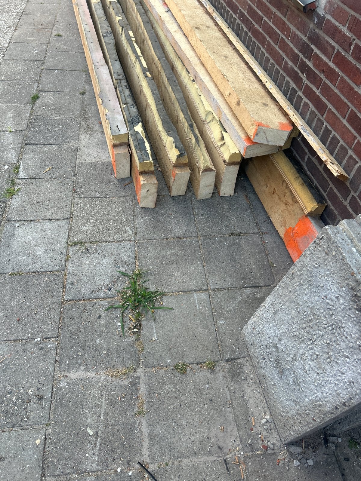 Houten balken/gordingen 175x75mm (7x 330cm, 2x 310cm), Doe-het-zelf en Verbouw, Hout en Planken, Ophalen, Gebruikt, Balk, Overige houtsoorten