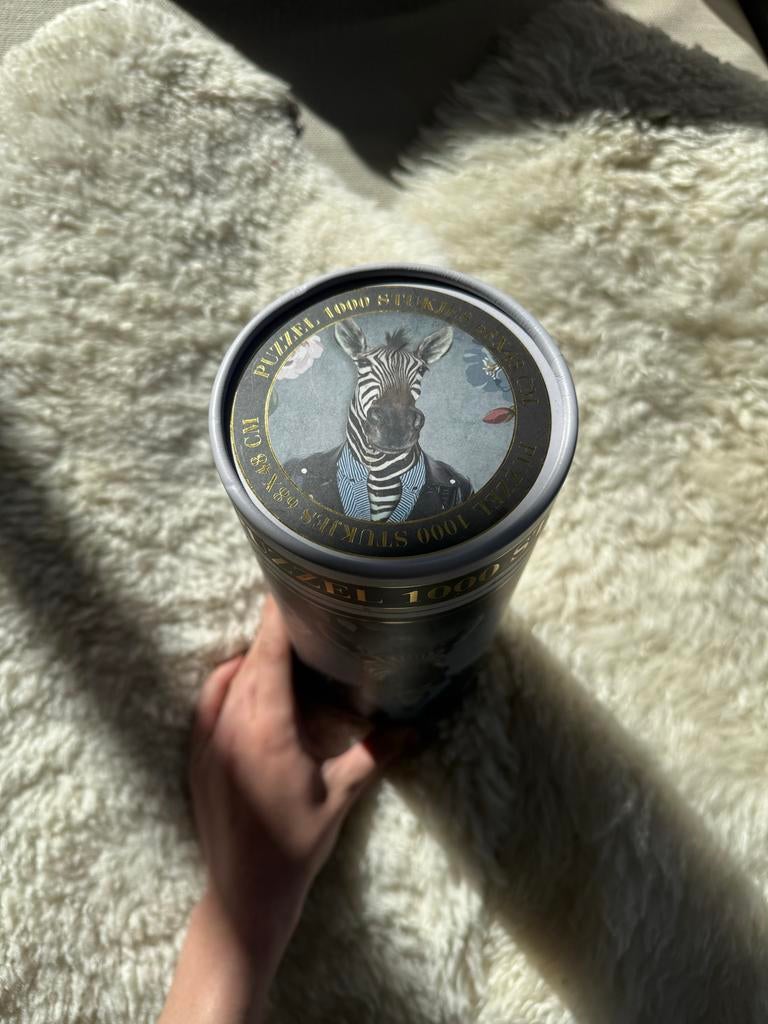Puzzel 1000 stukjes met zebra, Hobby en Vrije tijd, Denksport en Puzzels, Ophalen of Verzenden, 500 t/m 1500 stukjes, Gebruikt