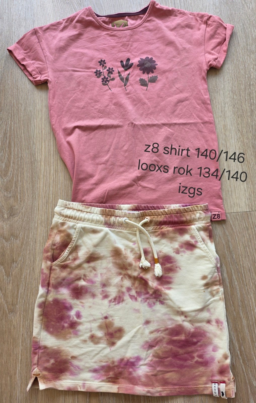 Z8 shirt en Looxs rokje - Maat 140/146 en 134/140, Ophalen of Verzenden, Zo goed als nieuw, Maat 140
