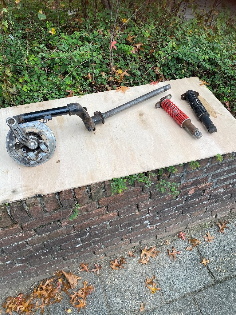 Vespapsprint Primavera voorvork en schokbreker, Fietsen en Brommers, Ophalen of Verzenden, Gebruikt, Frame, Vespa